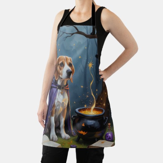 Beagle Dog grillige Halloween schilderij Schort (Insitu)