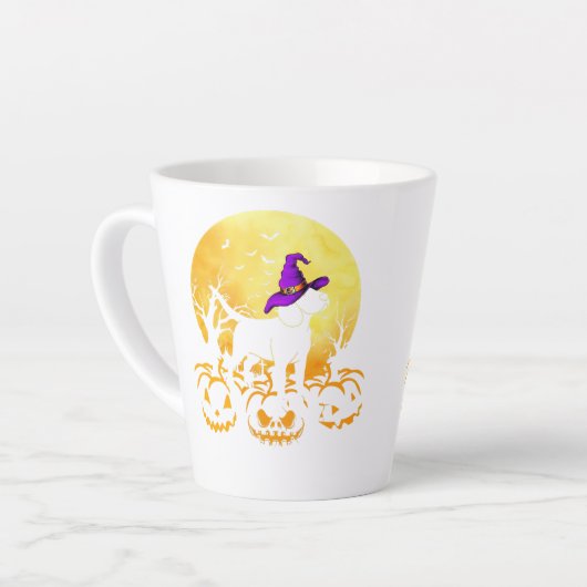 Beagle Dog Halloween Costume Hondenliefhebber Latte Mok (Linkerhoek)