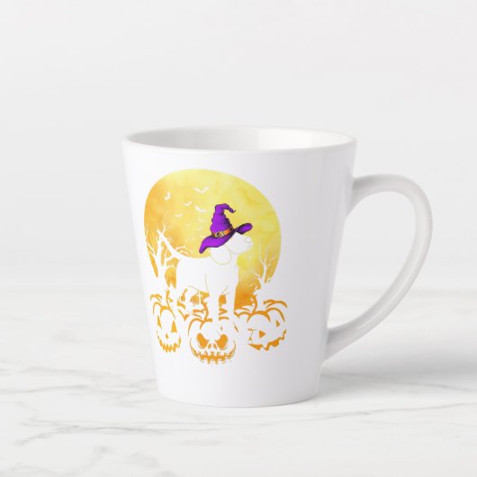 Beagle Dog Halloween Costume Hondenliefhebber Latte Mok (Rechts)