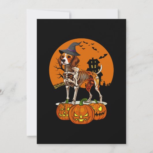 Beagle Dog Halloween Kaart (Voorkant)