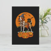 Beagle Dog Halloween Kaart (Staand voorkant)