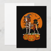 Beagle Dog Halloween Kaart (Voorkant / Achterkant)