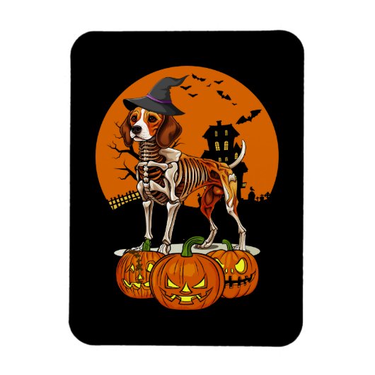 Beagle Dog Halloween Magneet (Verticaal)