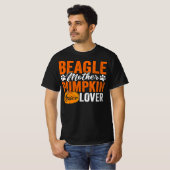 Beagle Dog Halloween Pumpkin Apparel Autumn Pet T-shirt (Voorkant volledig)