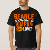 Beagle Dog Halloween Pumpkin Apparel Autumn Pet T-shirt (Voorkant)
