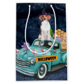 Beagle Dog Halloween Truck Scary Night Medium Cadeauzakje (Voorkant)