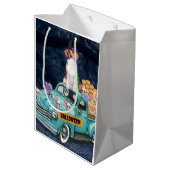 Beagle Dog Halloween Truck Scary Night Medium Cadeauzakje (Achterkant Gekanteld)