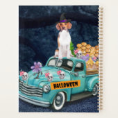Beagle Dog Halloween Truck Scary Night Planner (Achterkant)
