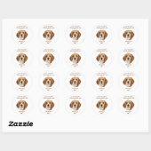 Beagle Dog Hand getekende digitale kunst Schattig Ronde Sticker (Vel)