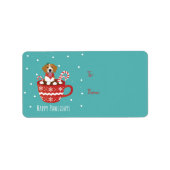 Beagle Dog Happy Pawlidays Etiket (Voorkant)