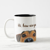 Beagle Dog Hoe gaat het met je? Mok (Links)