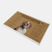 Beagle Dog House regels, als het gebroken, het is  Deurmat (Schuin)