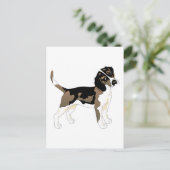 Beagle Dog Huisdieren Vrede Liefde Briefkaart (Staand voorkant)