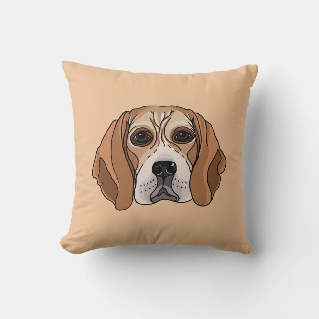 Beagle Dog Illustration Pillow Kussen (Voorkant)