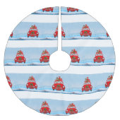 Beagle Dog in auto met kerstman Kerstboom Rok (Voorkant)