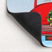 Beagle Dog in auto met kerstman Muismat (Hoek)