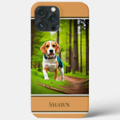 Beagle Dog in Bossen Rustisch Case-Mate iPhone Case (Achterkant)