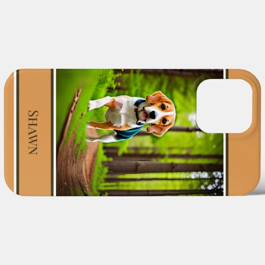Beagle Dog in Bossen Rustisch Case-Mate iPhone Case (Achterkant (horizontaal))
