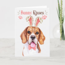 Beagle Dog in Bunny Ears voor Pasen