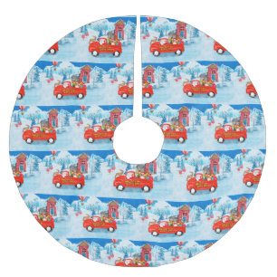 Beagle Dog in kerstcadeauwagen Kerstboom Rok