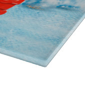 Beagle Dog in kerstcadeauwagen Snijplank (Hoek)