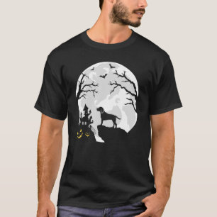 Beagle Dog in Moon Halloween Costume mannen T-shirt