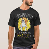 Beagle Dog In My Head Is My Beagle Sunflower T-shirt (Voorkant)