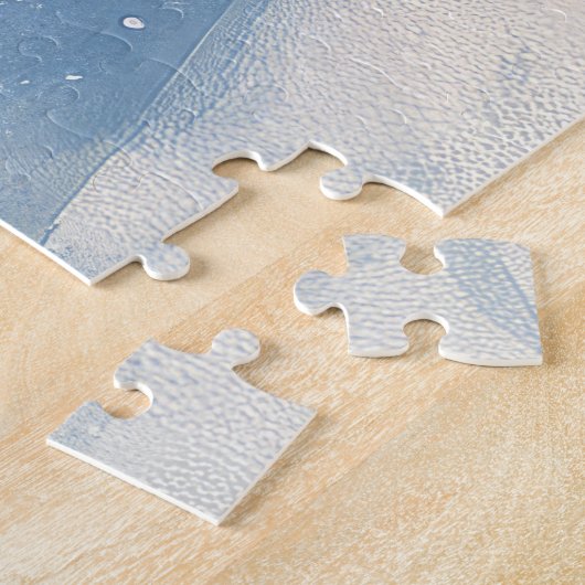 Beagle Dog in Sledge Laat het Sneeuw Kerstmis Legpuzzel (Zijkant)