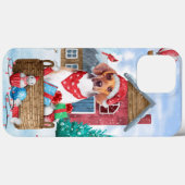 Beagle Dog in sneeuwkersthondenhuis Case-Mate iPhone Case (Achterkant (horizontaal))