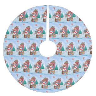 Beagle Dog in sneeuwkersthondenhuis Kerstboom Rok