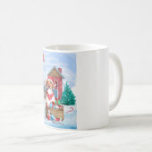 Beagle Dog in sneeuwkersthondenhuis Koffiemok (Voorkant rechts)