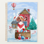 Beagle Dog in sneeuwkersthondenhuis Planner (Voorkant)