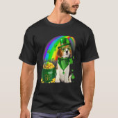 Beagle Dog Irish Leprechaun Saint Patrick Day T-shirt (Voorkant)