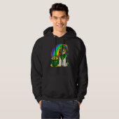 Beagle Dog Irish Leprechaun Saint St Patrick Day Hoodie (Voorkant volledig)