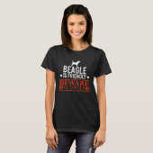 Beagle Dog is Friendly Beware of Dog Owner  Dog T-shirt (Voorkant volledig)