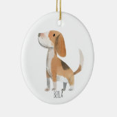 Beagle Dog Keramisch Ornament (Rechts)