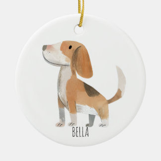 Beagle Dog Keramisch Ornament