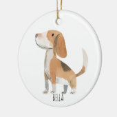 Beagle Dog Keramisch Ornament (Links)
