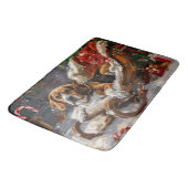 Beagle Dog Kerstfeest Badmat (Gekanteld)