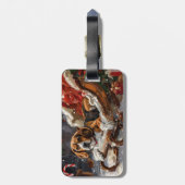 Beagle Dog Kerstfeest Bagagelabel (Achterkant verticaal)