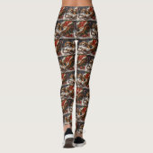 Beagle Dog Kerstfeest Leggings (Achterkant)