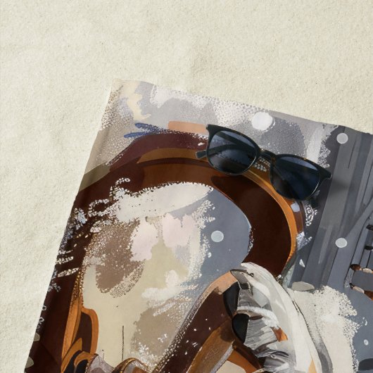 Beagle Dog Kerstfeest Strandlaken (In situ)