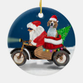 Beagle Dog kerstkerstkerstman Keramisch Ornament (Achterkant)