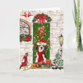 Beagle Dog Kerstmis Kaart (Voorkant)