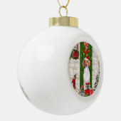 Beagle Dog Kerstmis Keramische Bal Ornament (Links)