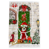 Beagle Dog Kerstmis Medium Cadeauzakje (Achterkant)