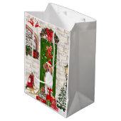 Beagle Dog Kerstmis Medium Cadeauzakje (Voorkant Gekanteld)