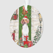 Beagle Dog Kerstmis Ornament (voorkant)