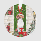 Beagle Dog Kerstmis Ornament (voorkant)