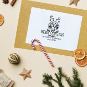 Beagle Dog Kerstmis retour adres Rubberstempel
